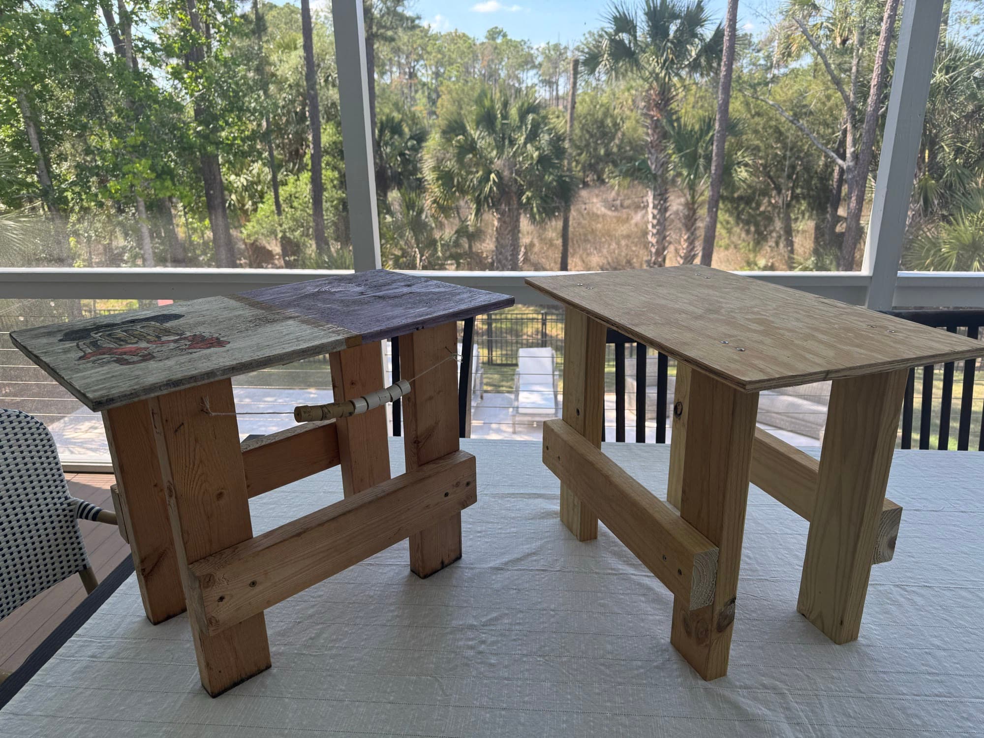 Small Table built in the dorm